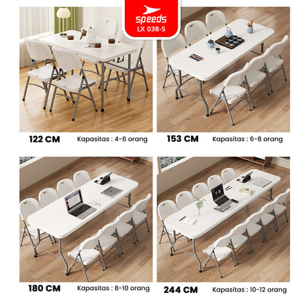 SPEEDS Meja Lipat 244x75x74cm HDPE 038-5