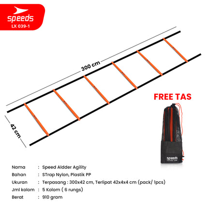SPEEDS Agility Ladder Drills Training 3m 039-1