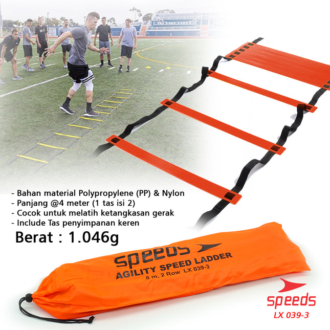 SPEEDS Agility Speed Ladder Drills 8m Agility Ladder Outdoor Training Athlete Agility 039-3