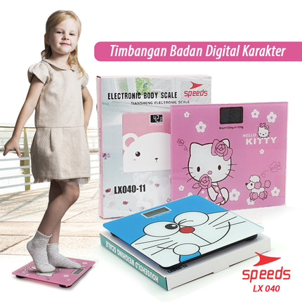 SPEEDS Kids Mini Digital Cartoon Design Body Weight Scale 180 KG 040-11