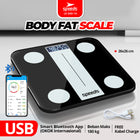 SPEEDS Timbangan Badan Smart Digital Weight Scale Scales 26cm Fat Scaler USB Aplikasi Pengukur Lemak 040-14