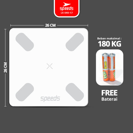SPEEDS Timbangan Berat Badan Digital Max 180kg 040-17