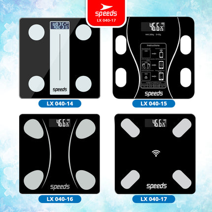 SPEEDS Timbangan Badan Lemak Tinggi Smart Digital Weight Scale Scales 26cm Fat Scaler USB Fitur Lengkap Aplikasi Pengukur Lemak 040-17