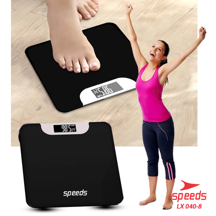 SPEEDS Timbangan Badan Digital 180kg scale kaca Berat Mini Max 040-8