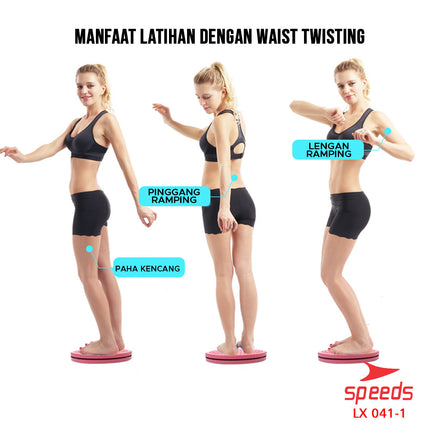 SPEEDS Magnetic Trimmer Jogging Body Plate Waist Twisting Fat Burning Device LX 041-1