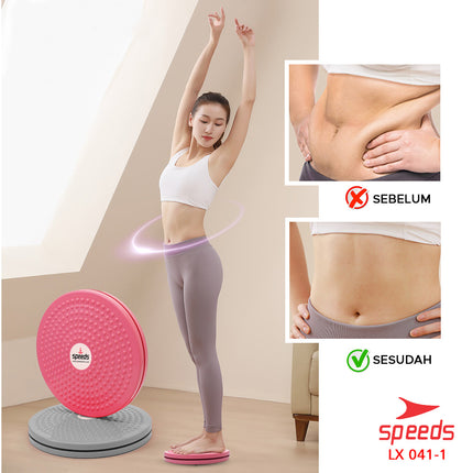 SPEEDS Magnetic Trimmer Jogging Body Plate Waist Twisting Fat Burning Device LX 041-1