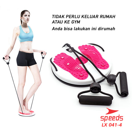 SPEEDS Magnetic Trimmer Jogging Body Plate Waist Twisting With Waist Slimming Rope LX 041-4