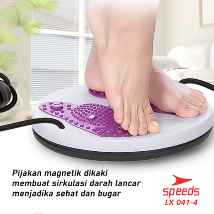 SPEEDS Magnetic Trimmer Jogging Body Plate Waist Twisting With Waist Slimming Rope LX 041-4
