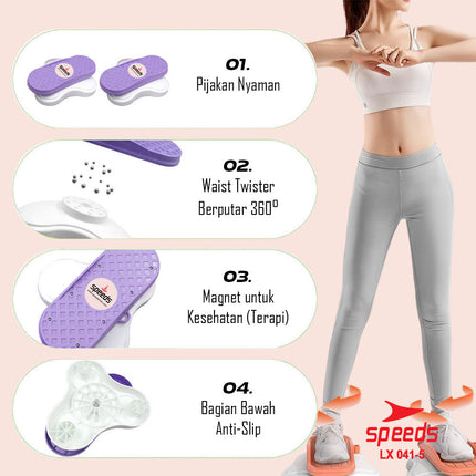 SPEEDS Waist Twisting Kaki Terpisah Magnetic Trimmer 041-5