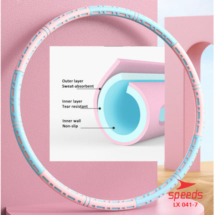 SPEEDS Portable Hula Hoop Disassemble 8 Segments HulaHoop Sports Fitness 041-7
