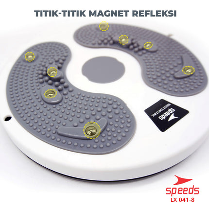 SPEEDS Magnetic Trimmer Jogging Body Plate Waist Twisting Fat Burning Tool 041-8