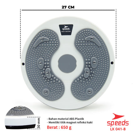 SPEEDS Magnetic Trimmer Jogging Body Plate Waist Twisting Fat Burning Tool 041-8