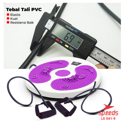SPEEDS Magnetic Trimmer Jogging Body Plate Equipped with Waist Twisting Rope Waist Twister 041-9