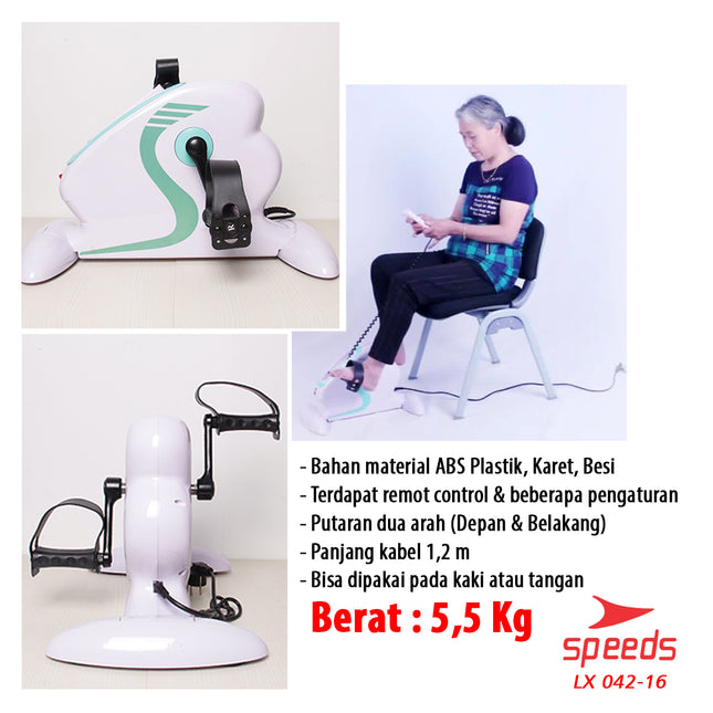 SPEEDS Sepeda Statis Terapi Sepeda Statis Mini Untuk Kaki Tangan Stroke Alat Terapi Kesehatan 042-16
