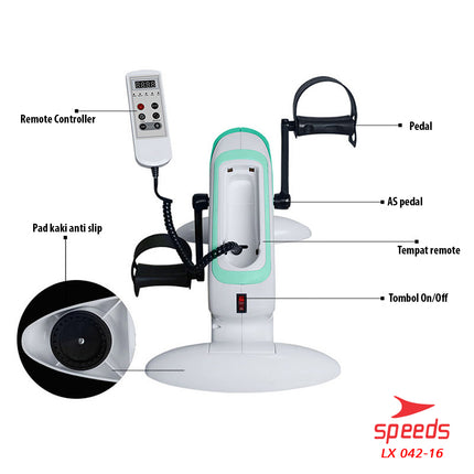 SPEEDS Static Bicycle Therapy Mini Static Bicycle for Legs, Hands, Stroke, Health Therapy Tool 042-16