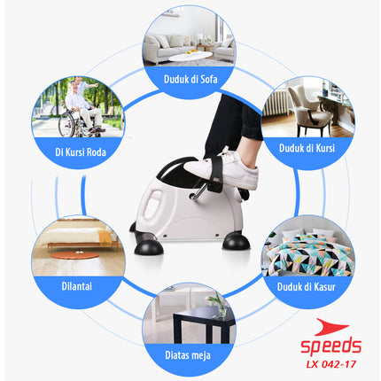 SPEEDS Mini Exercise Bike Mini Stationary Bike Health Therapy Tool 042-17