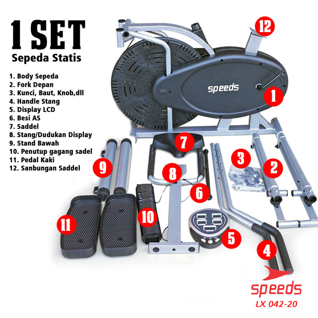 SPEEDS Orbitrack Platinum Bike Static Bicycle Air Bike New Model Fitness Bike 042-20