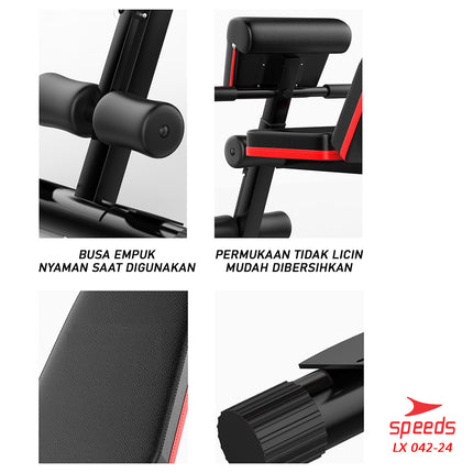 SPEEDS Dumbbell Sit Up Board Bench 042-24