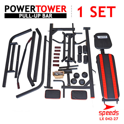 SPEEDS Power Tower Pull Up Bar Chin Up Hanging Bar Home Gym Fitness Equipment Sports Equipment 042-27