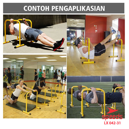 SPEEDS Dip Bar Portable Lebert Equalizer Push Up Bar Training Station Fitness Equipment 042-31