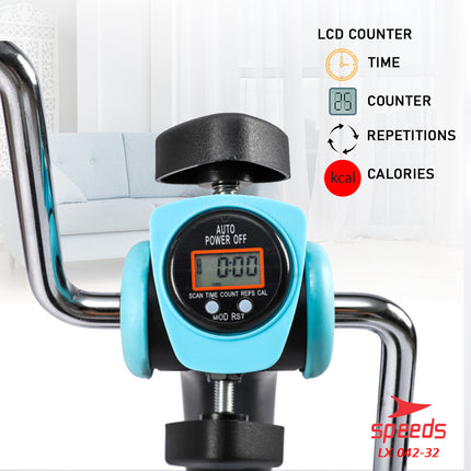 SPEEDS Pedal Exerciser Stationary Bike Therapy for Legs and Arms Dual Exerciser 042-32