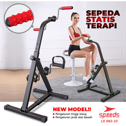 SPEEDS Pedal Exerciser Stationary Bike Therapy for Legs and Arms Dual Exerciser 042-33