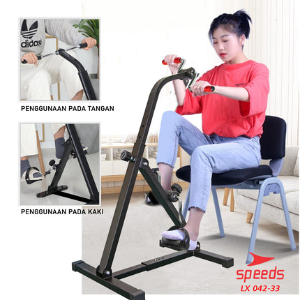 SPEEDS Pedal Exerciser Stationary Bike Therapy for Legs and Arms Dual Exerciser 042-33