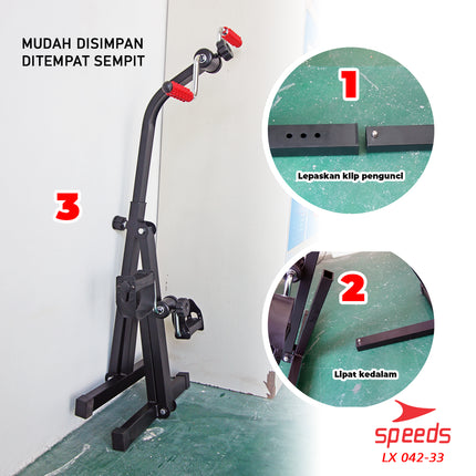 SPEEDS Pedal Exerciser Stationary Bike Therapy for Legs and Arms Dual Exerciser 042-33