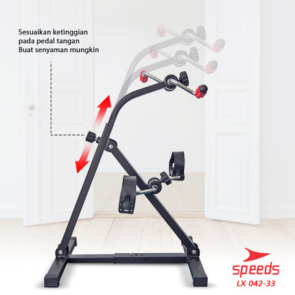 SPEEDS Pedal Exerciser Stationary Bike Therapy for Legs and Arms Dual Exerciser 042-33