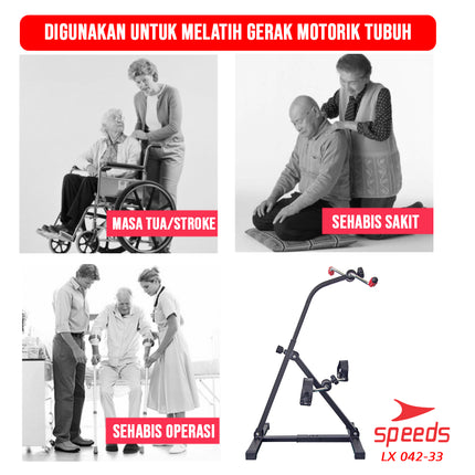 SPEEDS Pedal Exerciser Stationary Bike Therapy for Legs and Arms Dual Exerciser 042-33