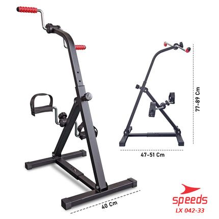 SPEEDS Pedal Exerciser Stationary Bike Therapy for Legs and Arms Dual Exerciser 042-33