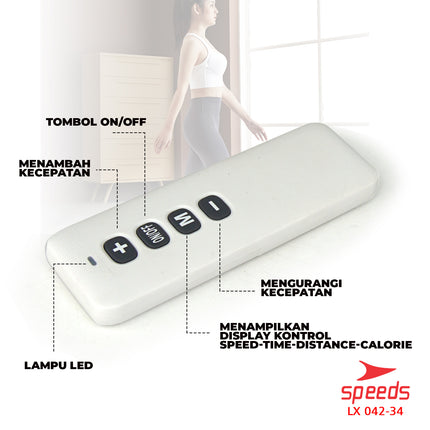 SPEEDS Electric Treadmill Walking Pad Electric Treadmill Home Gym Exercise Equipment 042-34