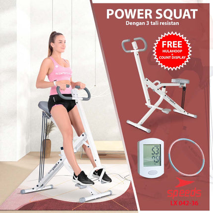 SPEEDS Power Squat Rider Alat Fitness Sepeda 042-36