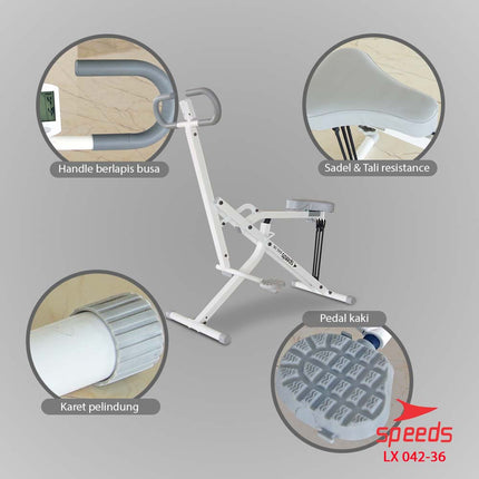 SPEEDS Power Squat Rider Alat Fitness Sepeda 042-36