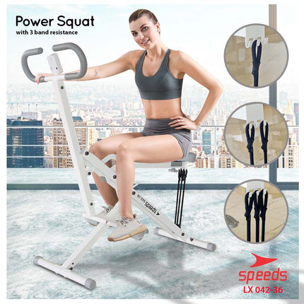SPEEDS Power Squat Rider Alat Fitness Sepeda 042-36