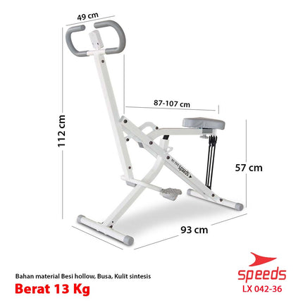 SPEEDS Power Squat Rider Alat Fitness Sepeda 042-36
