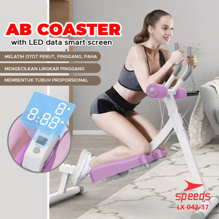SPEEDS AB Coaster Gym Equipment for Abdominal Muscle Toning, Abdomen, Thigh, and Hip Workout 042-37