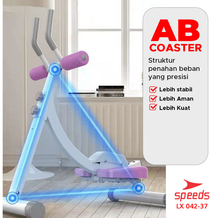SPEEDS AB Coaster Gym Equipment for Abdominal Muscle Toning, Abdomen, Thigh, and Hip Workout 042-37