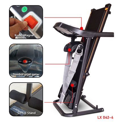 SPEEDS 2.0 Electric Treadmill 2-in-1 Machine Exercise Gym Fitness Cardio 042-4