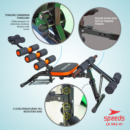 SPEEDS Dumbbell Sit-Up Bench Gym Fitness Equipment Dumbbell Chair Multifunctional Ab Bench 042-41