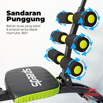 SPEEDS Sit Up Bench Six Pack Care 5in1 Multifunctional Gym Fitness Exercise Equipment 042-42