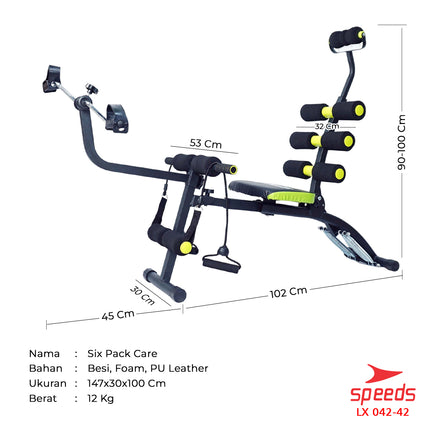 SPEEDS Sit Up Bench Six Pack Care 5in1 Multifunctional Gym Fitness Exercise Equipment 042-42