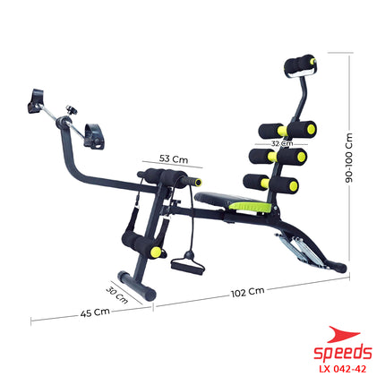 SPEEDS Sit Up Bench Six Pack Care 5in1 Multifunctional Gym Fitness Exercise Equipment 042-42