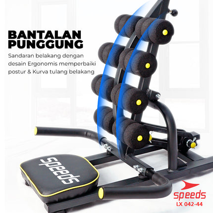 SPEEDS Alat Olahraga Fitness Sit Up Bench Six Pack Care 5in1 042-42