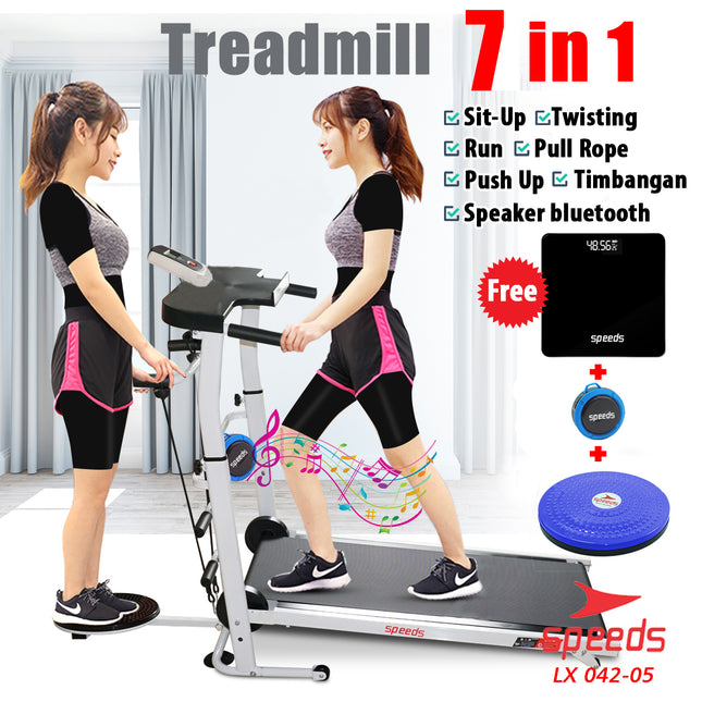 SPEEDS Multifunction Manual Treadmill for Running Sports 7 in 1 042-5