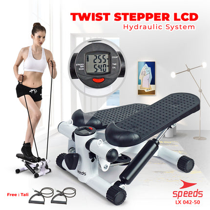SPEEDS Adjustable Stepper Alat Fitness Olahraga Kaki Layar LCD 042-50