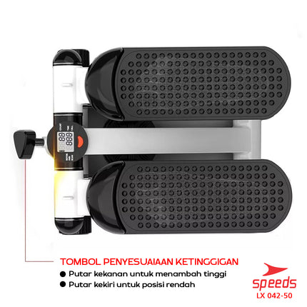 SPEEDS Adjustable Stepper Alat Fitness Olahraga Kaki Layar LCD 042-50