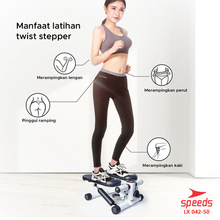SPEEDS Adjustable Stepper Alat Fitness Olahraga Kaki Layar LCD 042-50