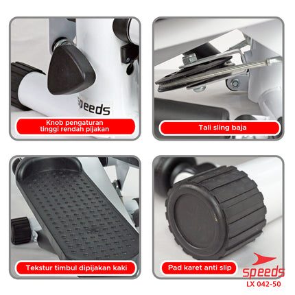 SPEEDS Adjustable Stepper Alat Fitness Olahraga Kaki Layar LCD 042-50