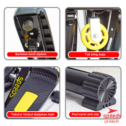SPEEDS Mini Stepper Hidrolik Alat Olahraga Fitness Kaki 042-51
